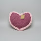 Reversible heart pillow pink